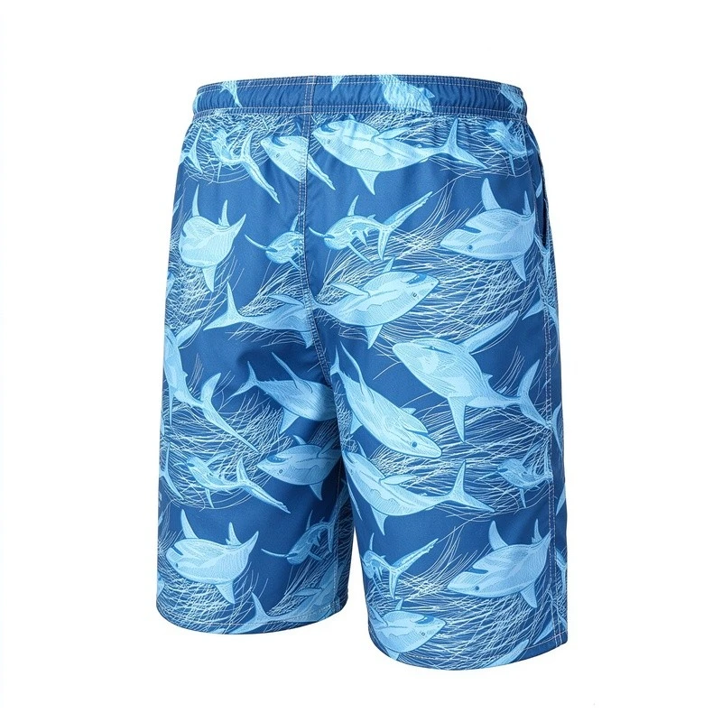 Blue Whale Print Beach Shorts suppliers