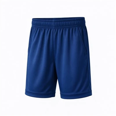 Blue Football Shorts with Pockets