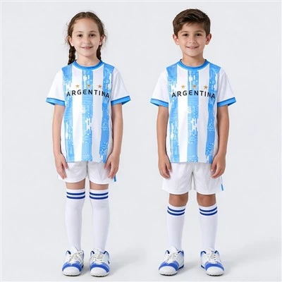 Kids' Argentina Fan Football Uniform