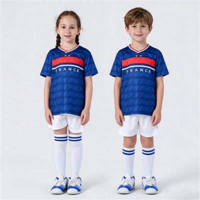 Kids' France Fan Football Uniform
