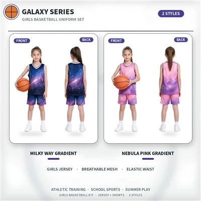 Kids' Sleeveless Blank Basketball Uniform