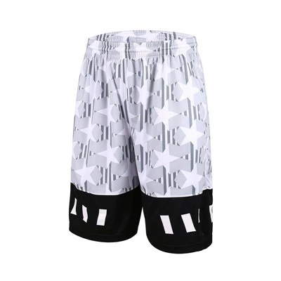 White Star Print Basketball Shorts