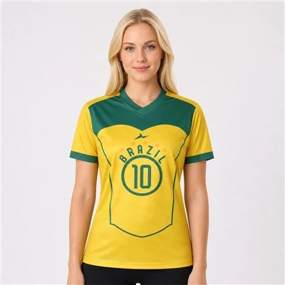 Women's Brazil Fan Football Jersey