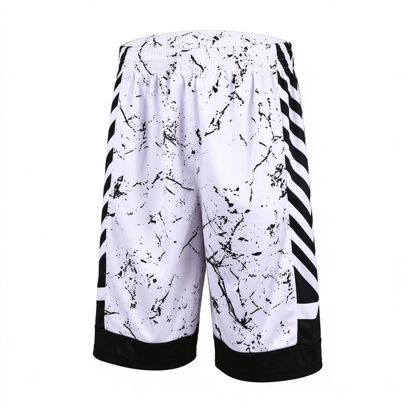 White Lightning Print Basketball Shorts
