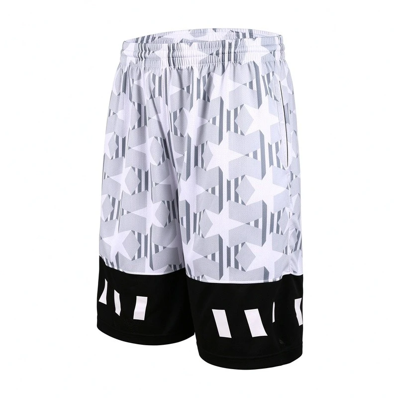 White Star Print Basketball Shorts factory
