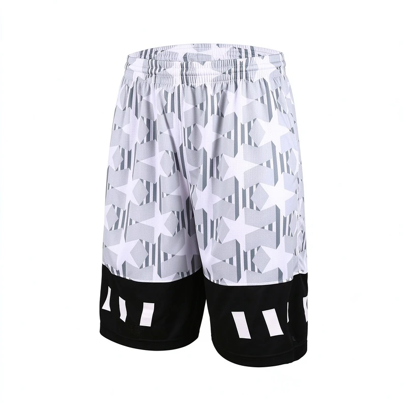 White Star Print Basketball Shorts